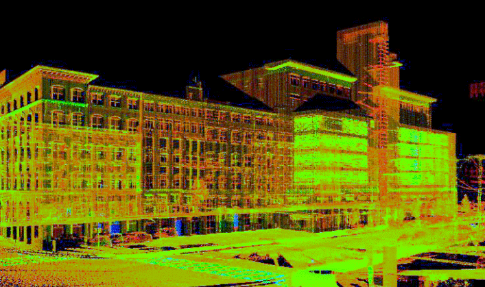 This is a 3D shot that was rendered from a laser scanner.